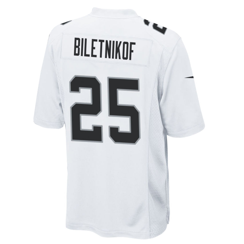 LV.Raiders #25 Fred Biletnikoff Player White Home Game Football Jerseys