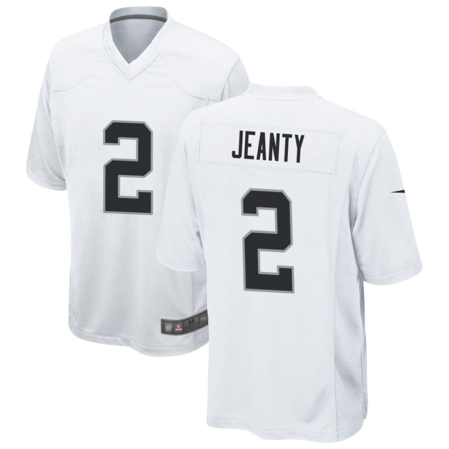 LV.Raiders #2 Ashton Jeanty Player White Game Football Jerseys