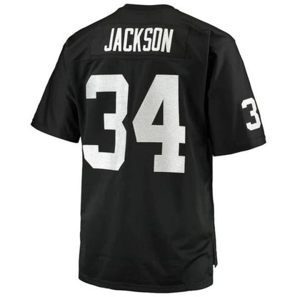 #34 Bo Jackson Player LV.Raiders Black 1988 Retired Replica Jersey Stitched American Football Jerseys