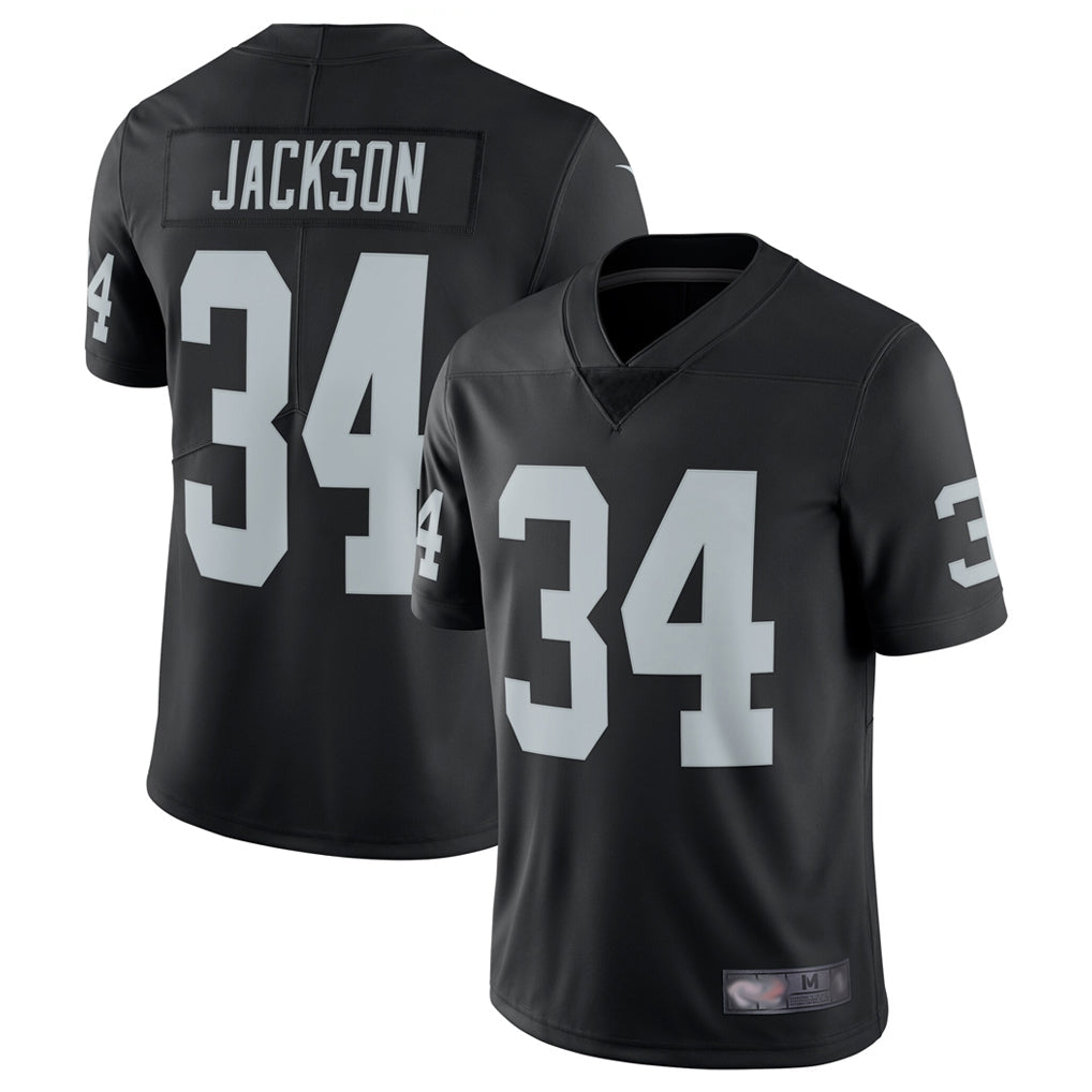 LV.Raiders #34 Bo Jackson Player Black Vapor Limited Football Jerseys
