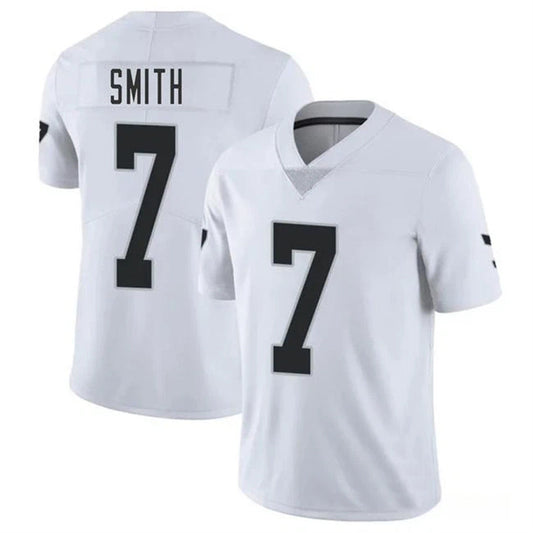 LV.Raiders #7 Geno Smith Player White Vapor Limited Football Jerseys