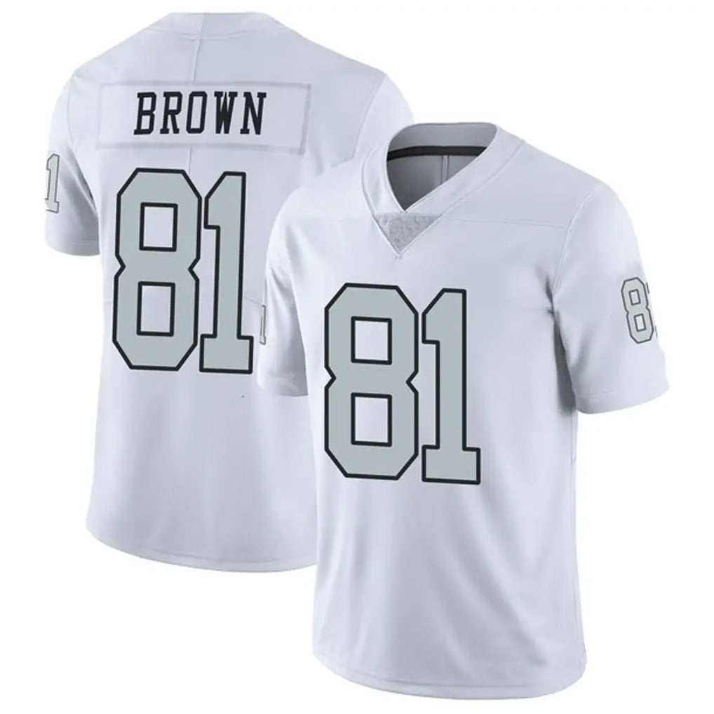 LV.Raiders #81 Tim Brown Player White Alternate Vapor Limited Football Jerseys