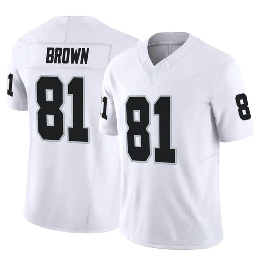 LV.Raiders #81 Tim Brown Player White Vapor F.U.S.E Limited Football Jerseys