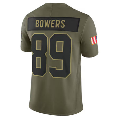 LV.Raiders #89 Brock Bowers Player Olive Salute to Service Limited Football Jerseys