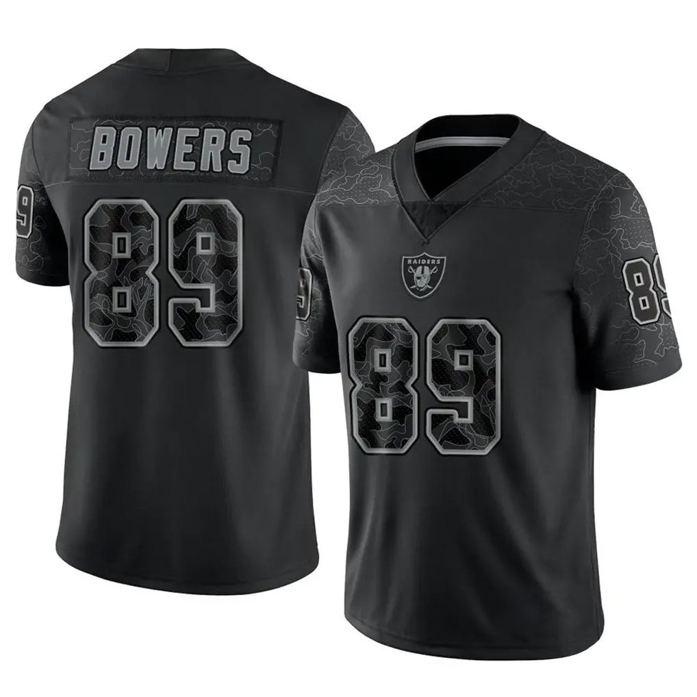 LV.Raiders #89 Brock Bowers Player RFLCTV Limited Black Football Jerseys
