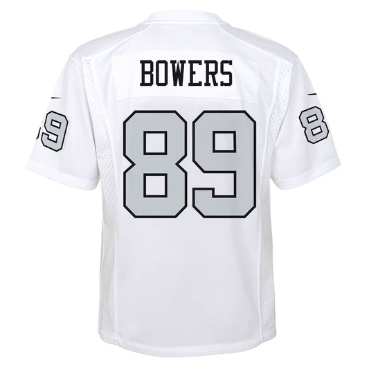 LV.Raiders #89 Brock Bowers Player White Alternate Game Football Jerseys