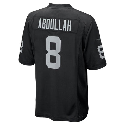 LV.Raiders #8 Ameer Abdullah Player Black Game Stitched American Football Jerseys