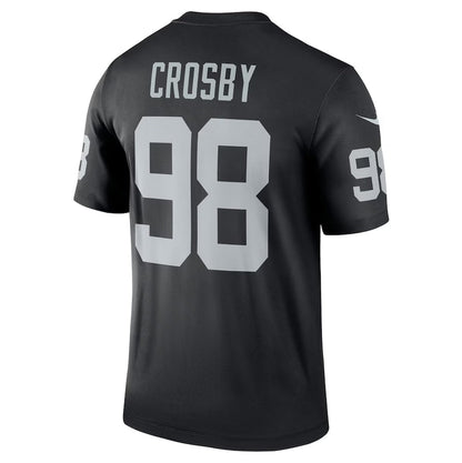 LV.Raiders #98 Maxx Crosby Black Team Legend Stitched American Football Jerseys