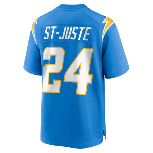 LA.Chargers #24 Benjamin St-Juste Powder Blue Team Game Stitched American Football Jerseys