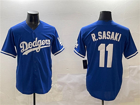 Los Angeles Dodgers #11 Roki Sasaki Royal Cool Base Stitched Baseball Jersey