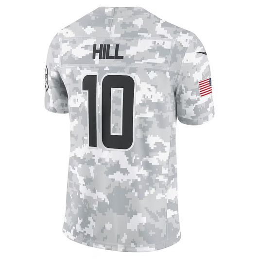 M.Dolphins #10 Tyreek Hill Arctic Camo 2024 Salute to Service Limited Stitched American Football Jerseys