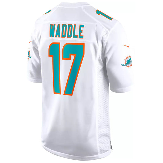 M.Dolphins #17 Jaylen Waddle Player White Home Game Football Jerseys