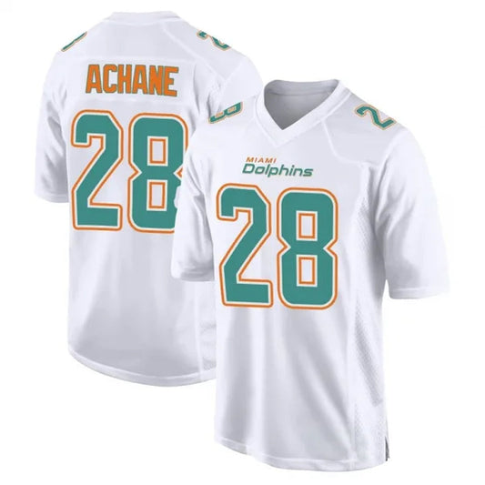 M.Dolphins #28 De?¡¥Von Achane Player White Foshion Elite Football Jerseys