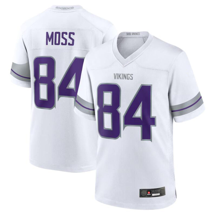 MN.Vikings #84 Randy Moss Player White Game Stitched Football Jerseys