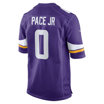 MN.Vikings #0 Ivan Pace Jr Player Purple Home Game Football Jerseys