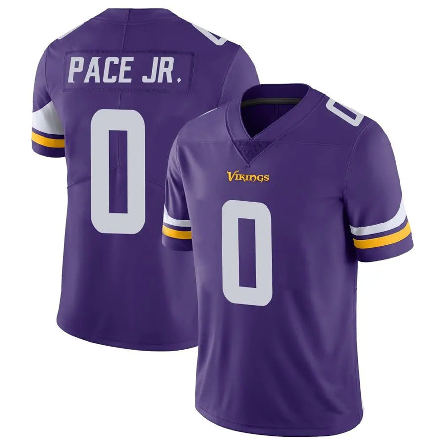 MN.Vikings #0 Ivan Pace Jr Player Purple Vapor Limited Football Jerseys