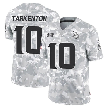 MN.Vikings #10 Fran Tarkenton Player Arctic Camo Salute to Service Limited Football Jerseys