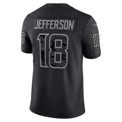 #18 Justin Jefferson Player MN.Vikings Black RFLCTV Limited Football Jerseys