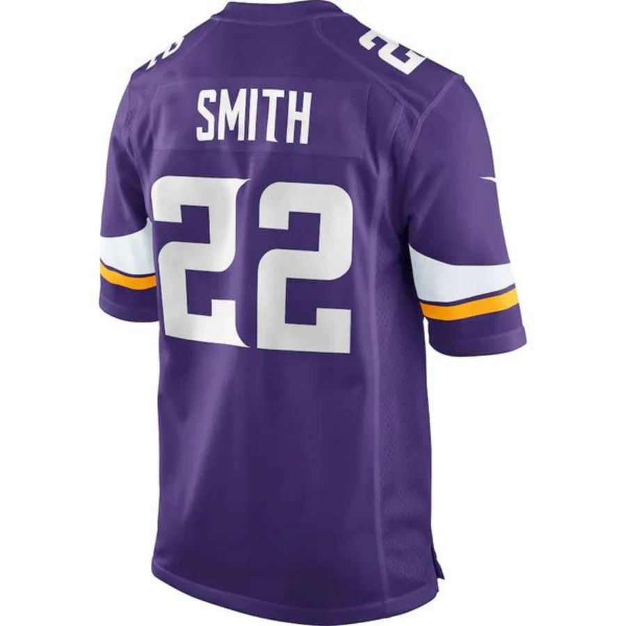 MN.Vikings #22 Harrison Smith Player Purple Game Football Jerseys