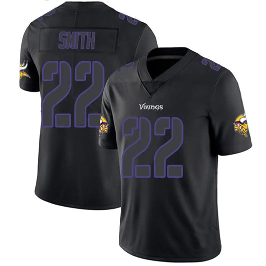 MN.Vikings #22 Harrison Smith Player Limited Black Impact Game Football Jerseys