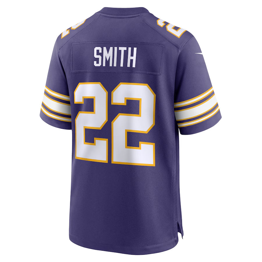 MN.Vikings #22 Harrison Smith Player Purple Classic Game Football Jerseys