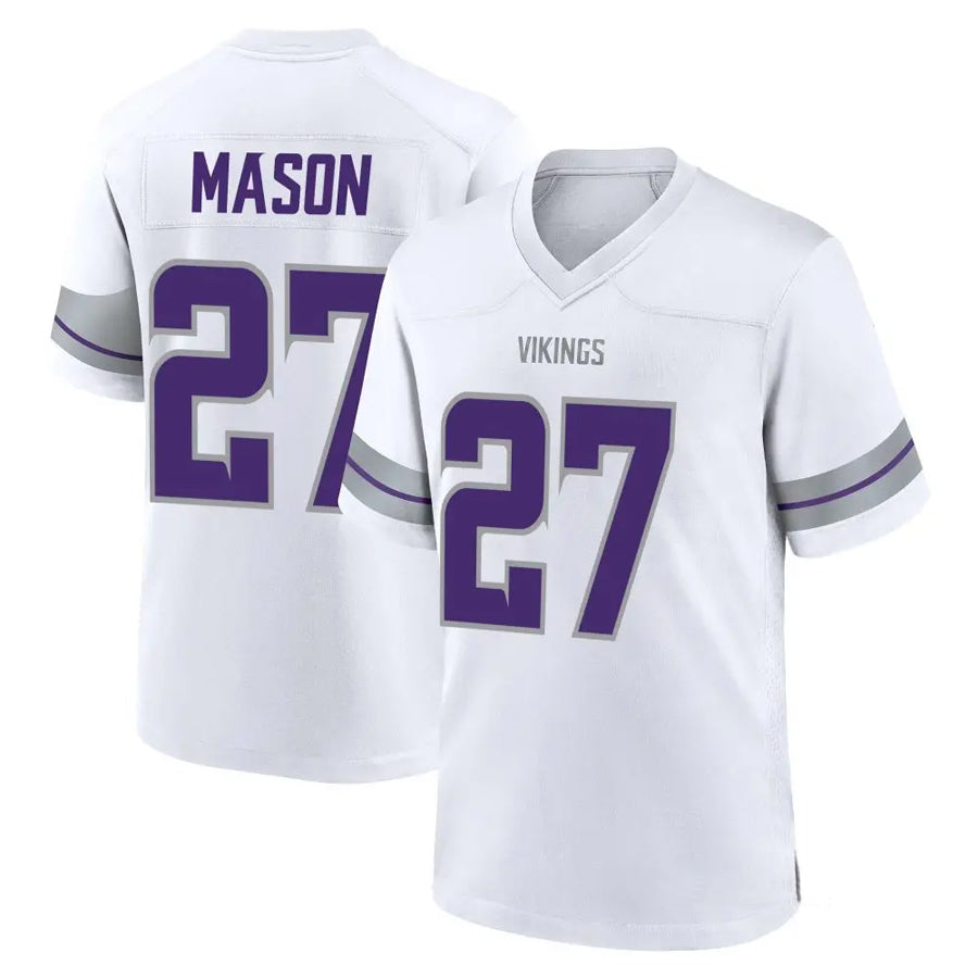 MN.Vikings #27 Jordan Mason Player White Alternate Game Football Jerseys