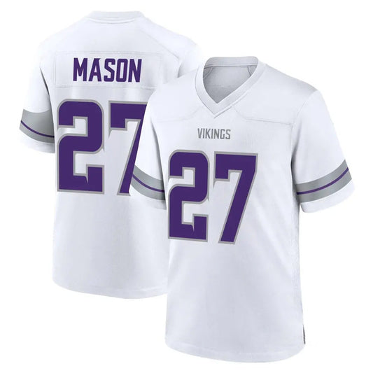 MN.Vikings #27 Jordan Mason Player White Alternate Game Football Jerseys