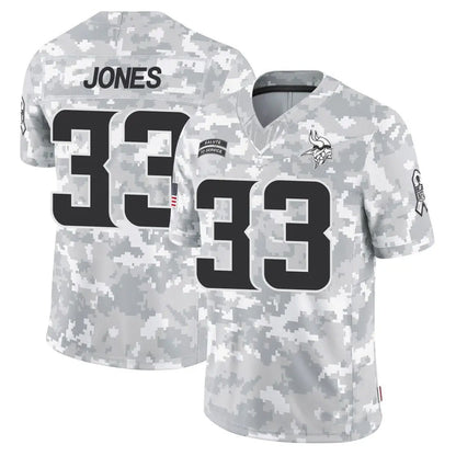 MN.Vikings #33 Aaron Jones Player Arctic Camo Salute to Service Limited Football Jerseys