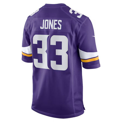 MN.Vikings #33 Aaron Jones Player Purple Home Game Football Jerseys