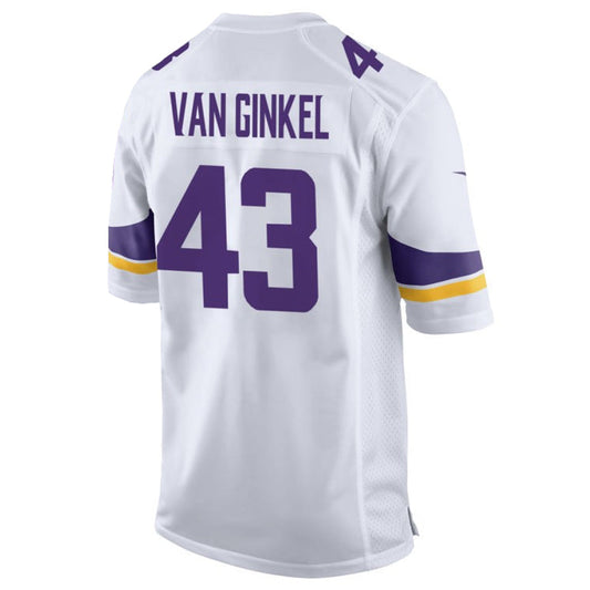 MN.Vikings #43 Andrew Van Ginkel Player Purple Home Game Football Jerseys