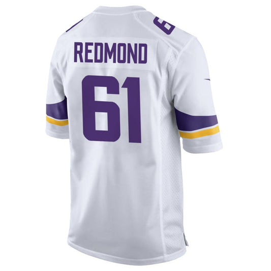 MN.Vikings #61 Jalen Redmond Player White Home Game Football Jerseys