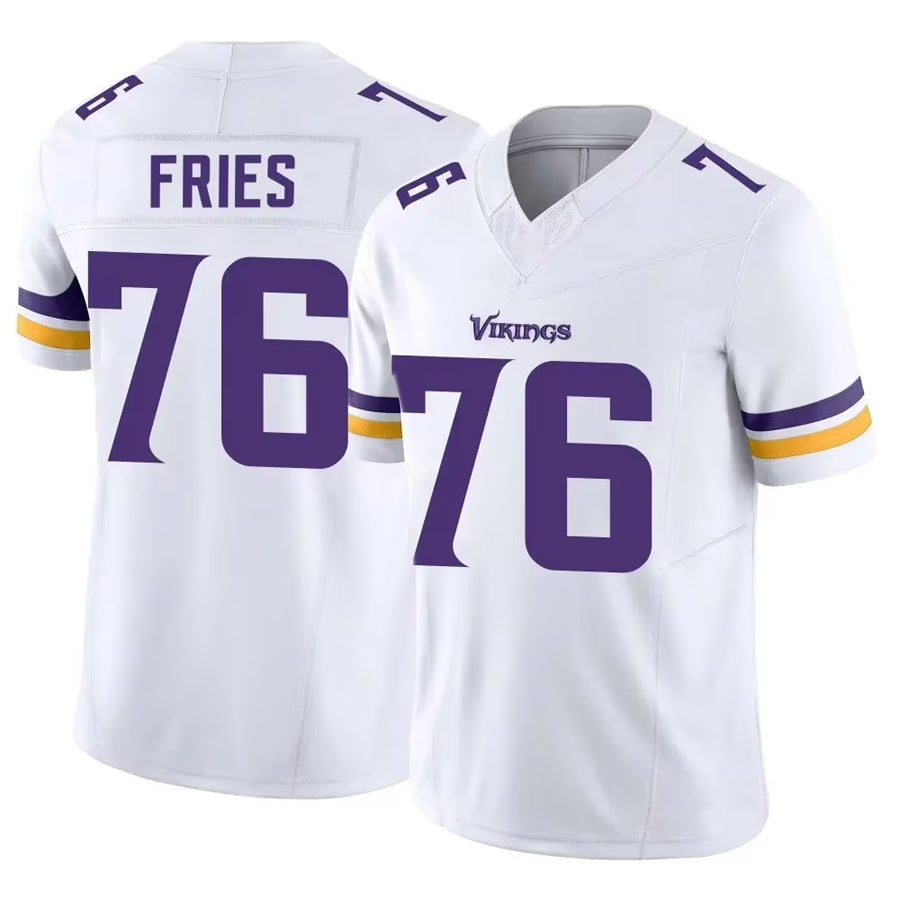 MN.Vikings #76 Will Fries Player White Alternate Vapor F.U.S.E. Limited Football Jerseys
