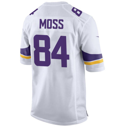 MN.Vikings #84 Randy Moss Player White Game Football Jerseys