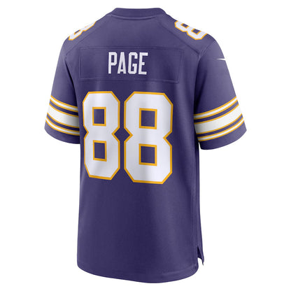MN.Vikings #88 Alan Page Player Purple Alternate Game Football Jerseys