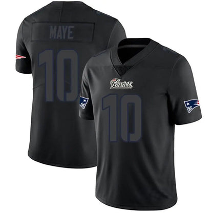 NE.Patriots #10 Drake Maye Player Limited Black Impact Foothball Jerseys