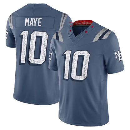 NE.Patriots #10 Drake Maye Player Storm Blue Rivalries Collection Limited Foothball Jerseys