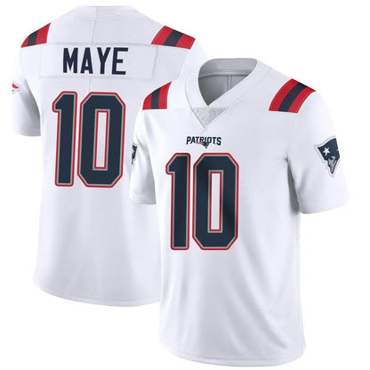 NE.Patriots #10 Drake Maye Player White Vapor Limited Football Jerseys