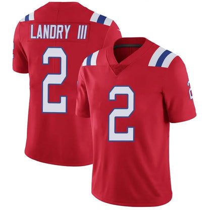 NE.Patriots #2 Harold Landry III Player Red Vapor Limited Football Jerseys