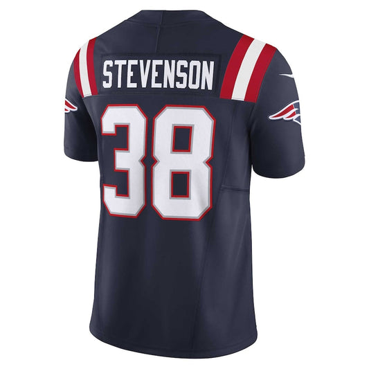 NE.Patriots #38 Rhamondre Stevenson Player Vapor F.U.S.E. Limited Navy Foothball Jerseys