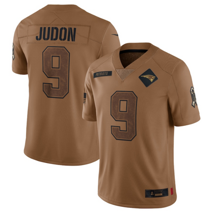 #9 Matthew Judon Player NE.Patriots Brown Salute To Service Limited Football Jerseys