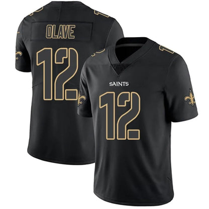 NO.Saints #12 Chris Olave Player Limited Black Impact Football Jerseys