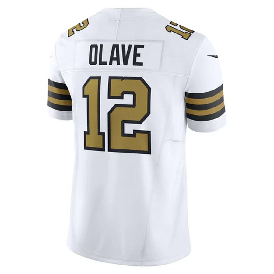 NO.Saints #12 Chris Olave Player White Vapor Limited Football Jerseys
