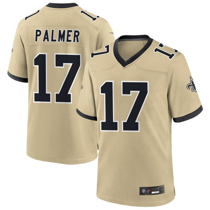 NO.Saints #17 Trey Palmer Player Gold Alternate Game Football Jerseys
