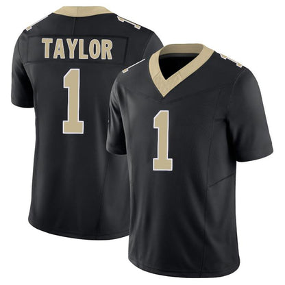 NO.Saints #1 Alontae Taylor Player Black Vapor F.U.S.E. Limited Football Jerseys