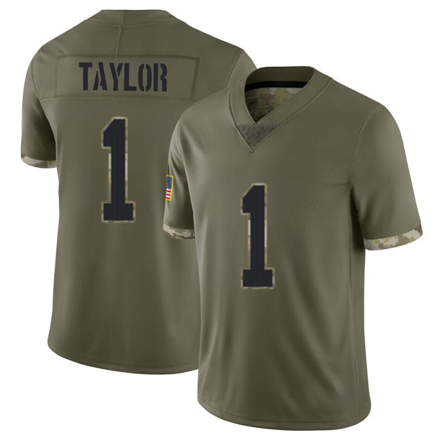 NO.Saints #1 Alontae Taylor Player Salute To Service Olive Football Jerseys
