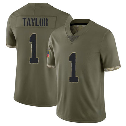 NO.Saints #1 Alontae Taylor Player Salute To Service Olive Football Jerseys