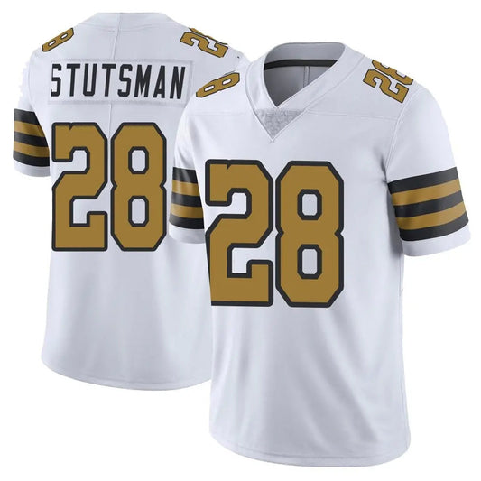 NO.Saints #28 Danny Stutsman Player White Alternate Vapor Limited Football Jerseys