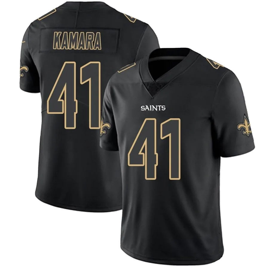 NO.Saints #41 Alvin Kamara Player Limited Black Impact Football Jerseys