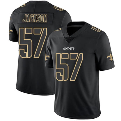 NO.Saints #57 Rickey Jackson Player Limited Black Impact Football Jerseys