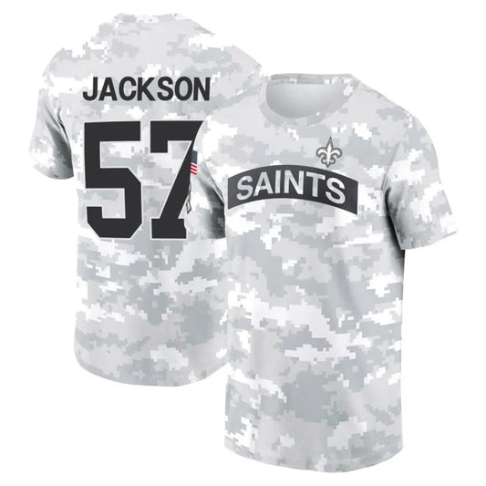 NO.Saints #57 Rickey Jackson Player Salute to Service Hoodies & T-Shirts Football Jerseys